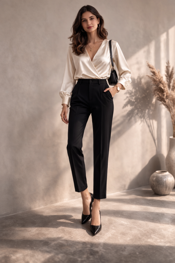 Pleated Wool Trousers